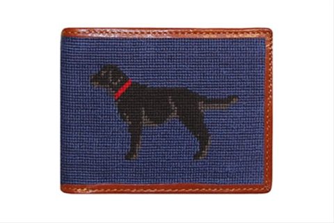 Smathers & Branson Black Lab Needlepoint Wallet