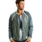 Armani Exchange Leather Stadium Jacket