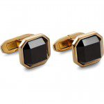 Dolce & Gabbana Gold-Plated Onyx Cufflinks