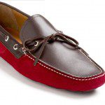 Peter Millar Capri Suede and Leather Driver in Pimento Shoe