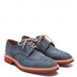 Loake Logan Derby Navy Brogues