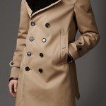 Burberry Men's Shearling Collar Quilted Coat