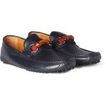 Gucci Bamboo Detail Leather Driving Shoes