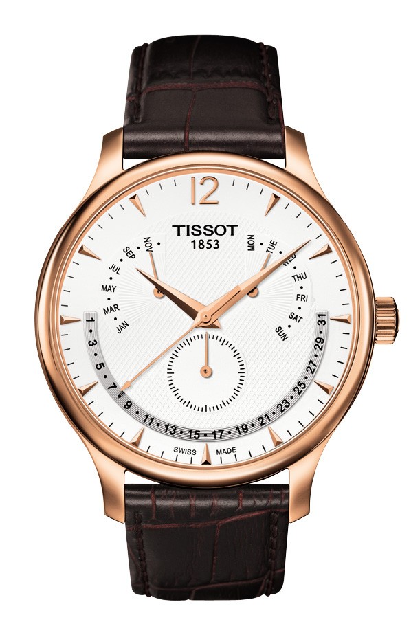 Tissot Tradition Rose Gold Men's Perpetual Calendar Classic Quartz Watch