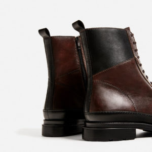 Zara Man Two-Tone Leather Boots