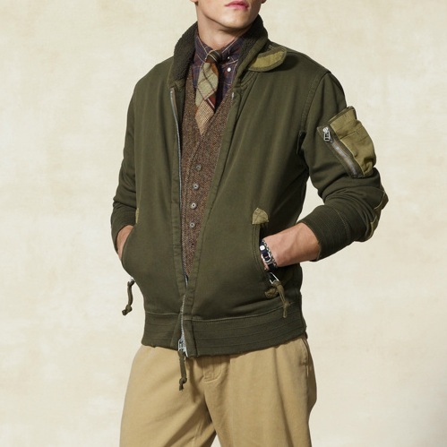 Rugby Ralph Lauren Military Shawl Bomber Jacket