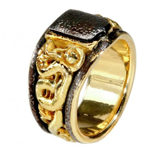 Marco Baroni Gold And Iron Ring