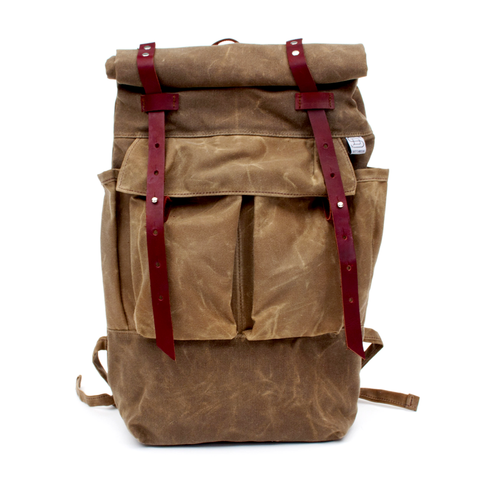 Sketchbook Tan Waxed Canvas Camper Backpack