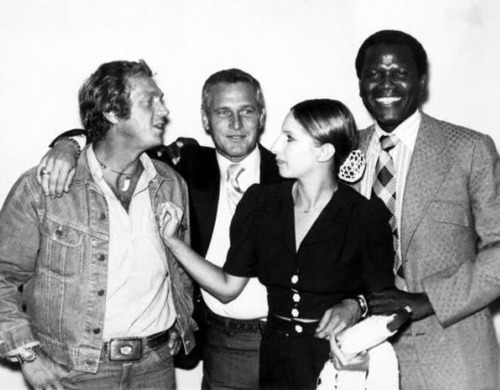 Steve McQueen, Paul Newman, Barbra Streisand & Sidney Poitier Photo