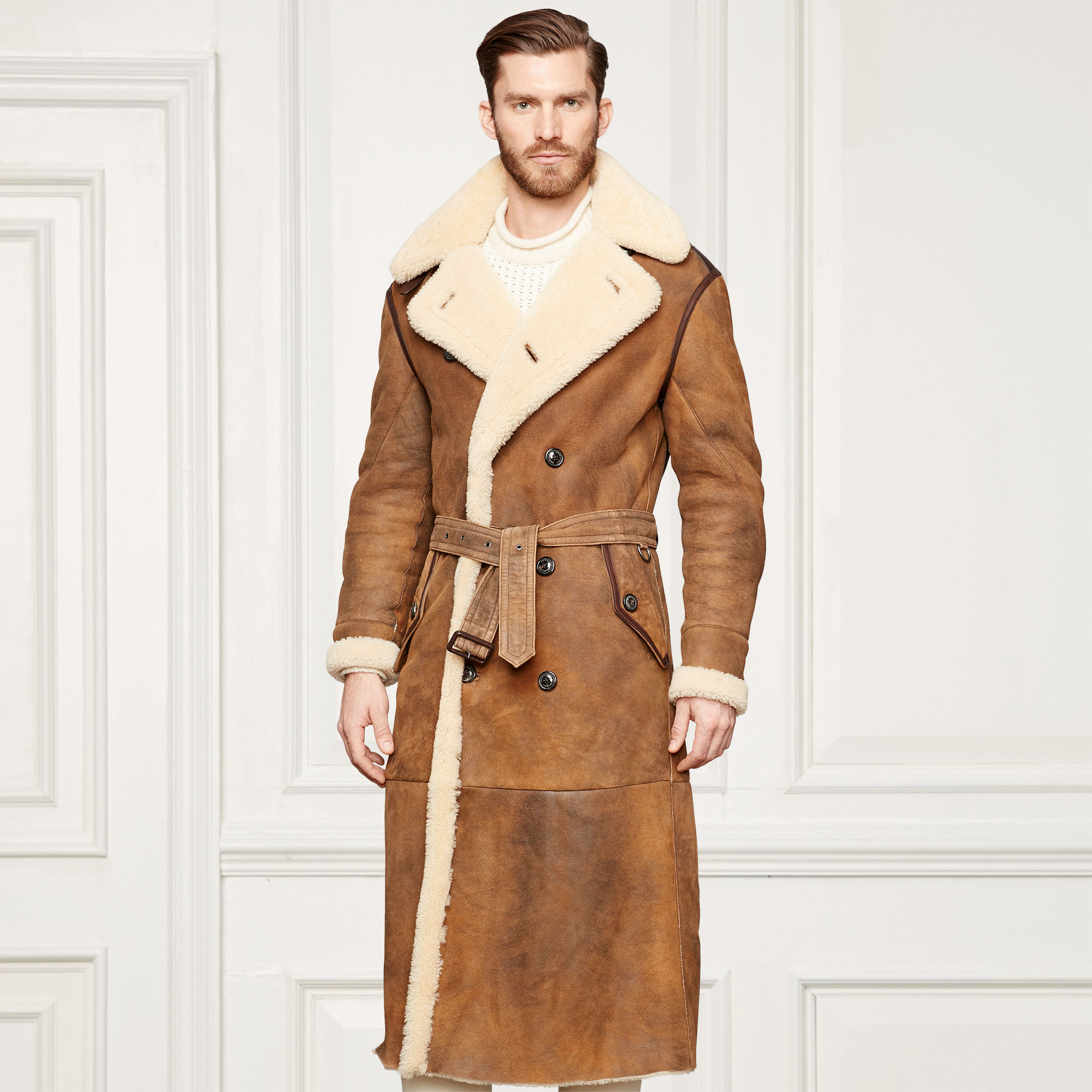 Ralph Lauren Purple Label Arbury Shearling Coat - Flawless Crowns