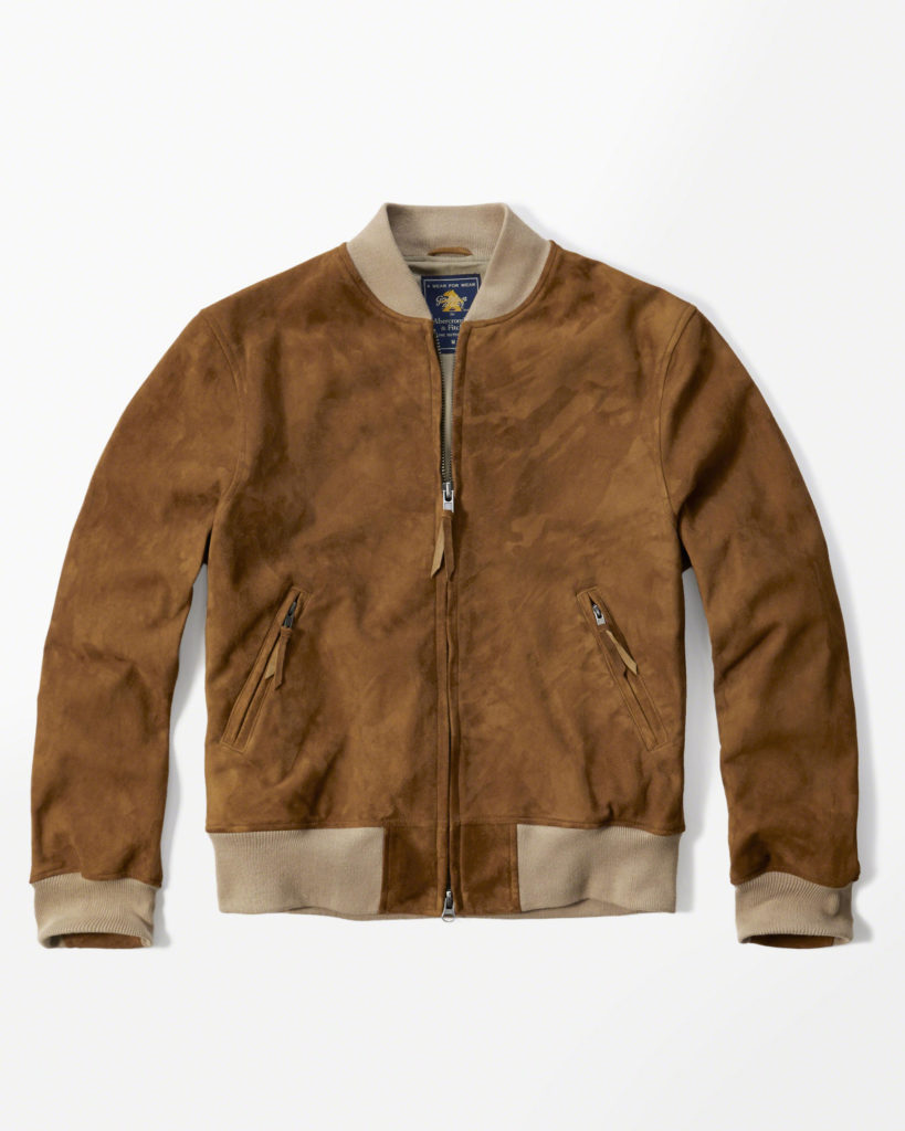 Abercrombie & Fitch Genuine Suede Bomber Jacket - Flawless Crowns