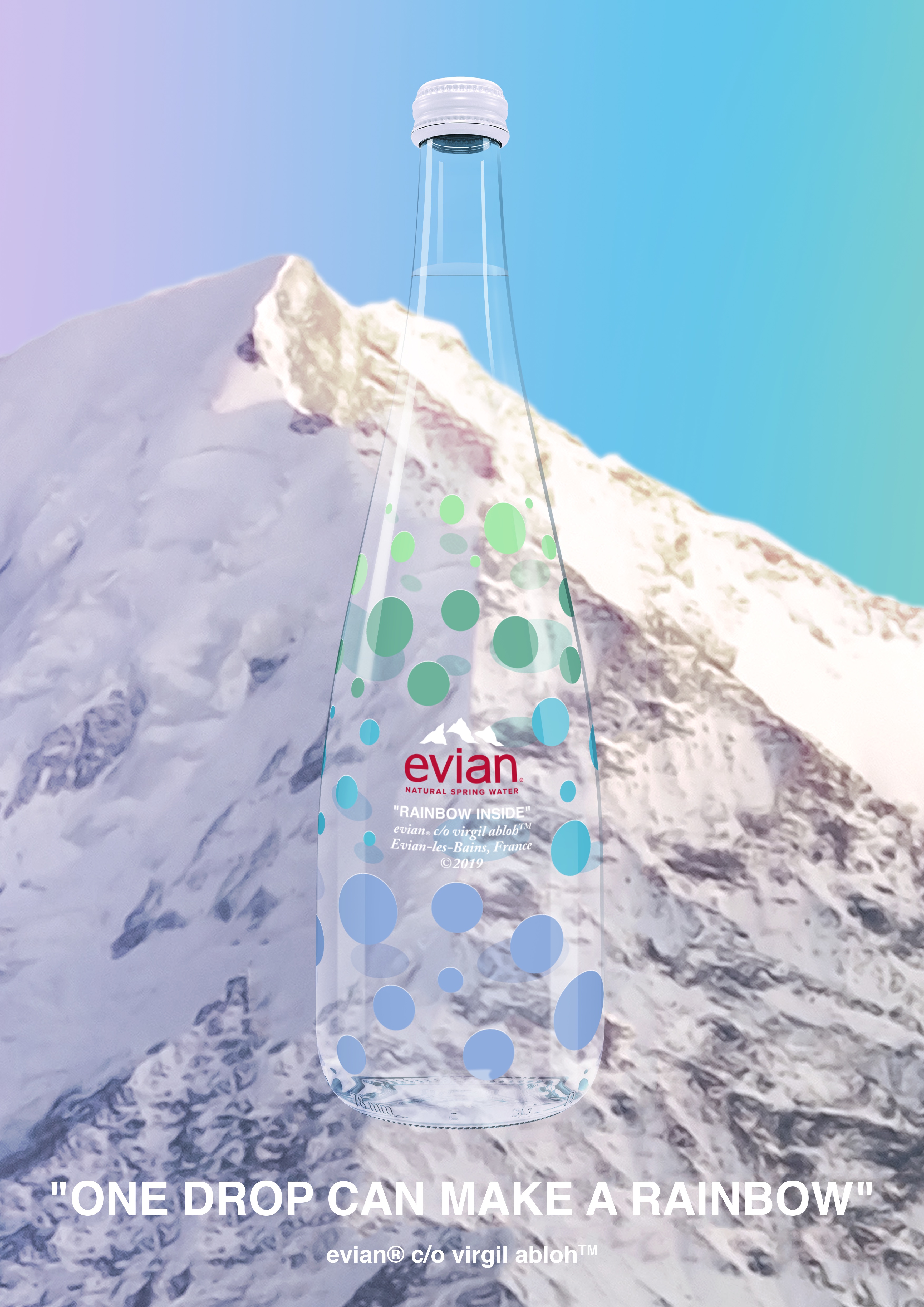 Evian® X Virgil Abloh Limited-Edition Glass Bottle - Flawless Crowns