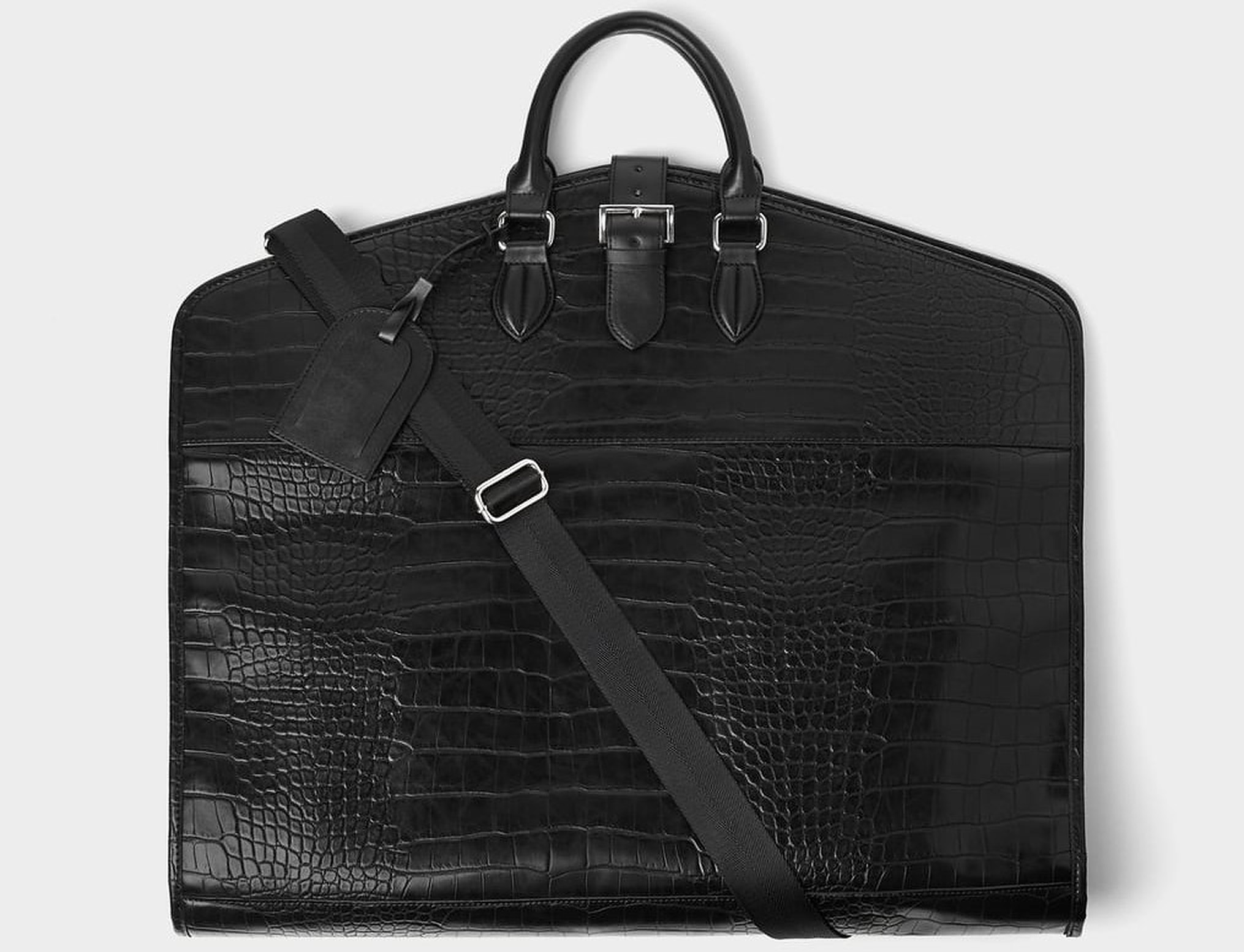 Zara Mock Crocodile Embossed Garment Bag Flawless Crowns