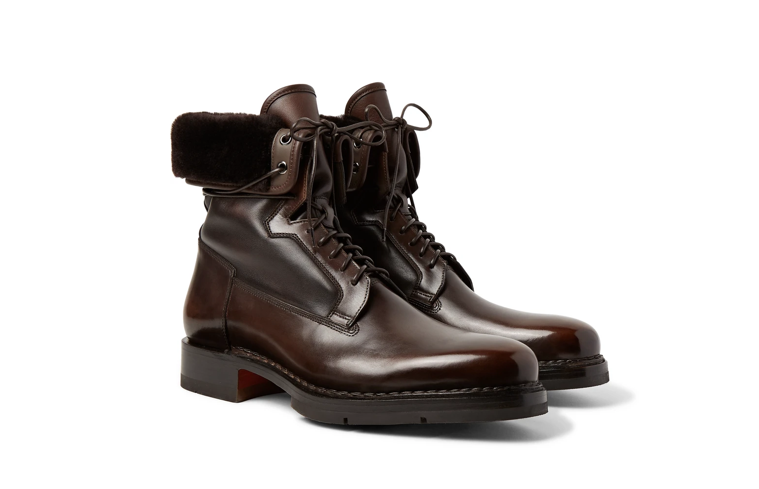 Santoni shearling clearance boots