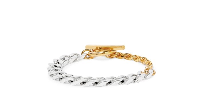 Bottega Veneta Silver Gold Bracelet