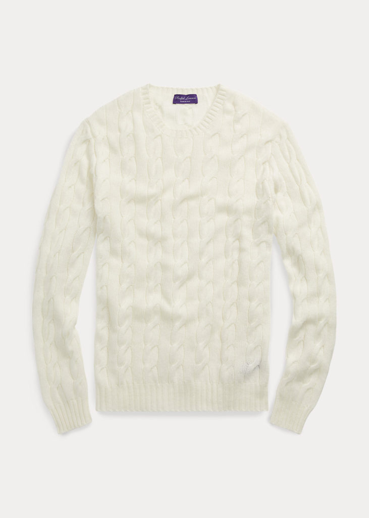 Purple Label Cable-Knit Cashmere Sweater