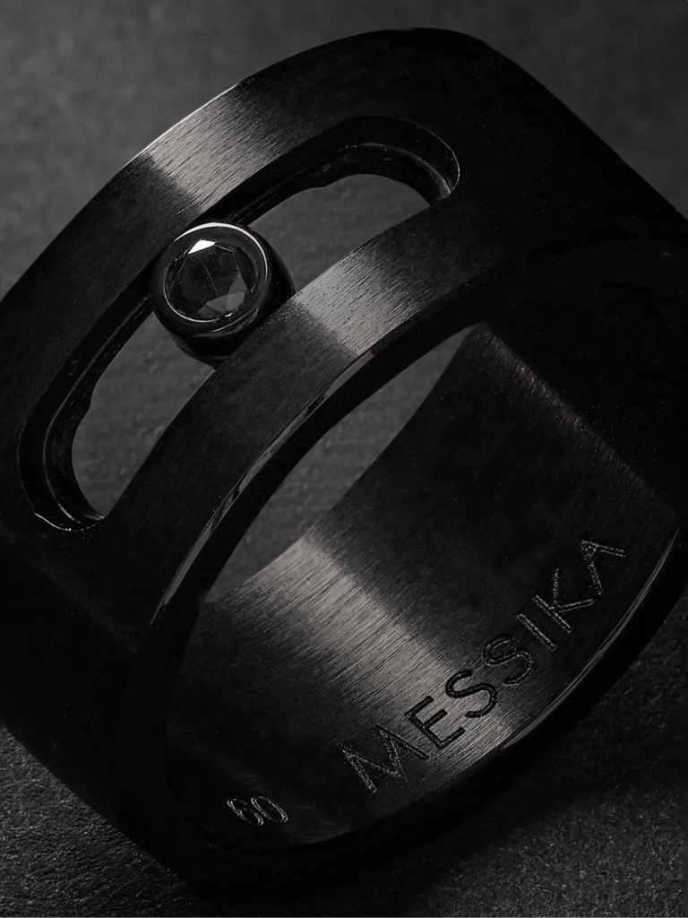 Messika Black Titanium Ring