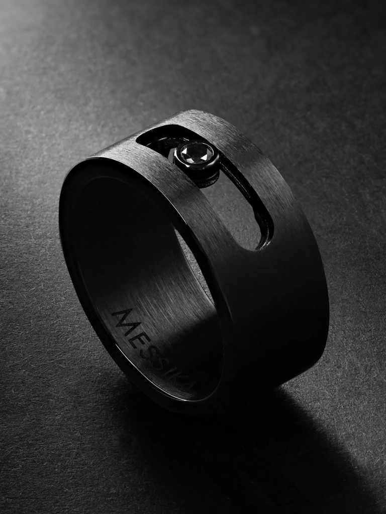 Messika Black Titanium Ring