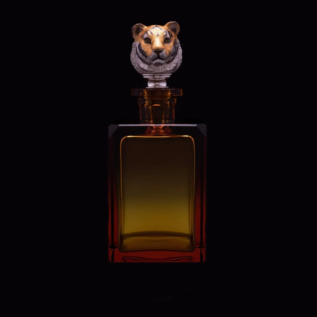 Asprey London Tiger Head Decanter