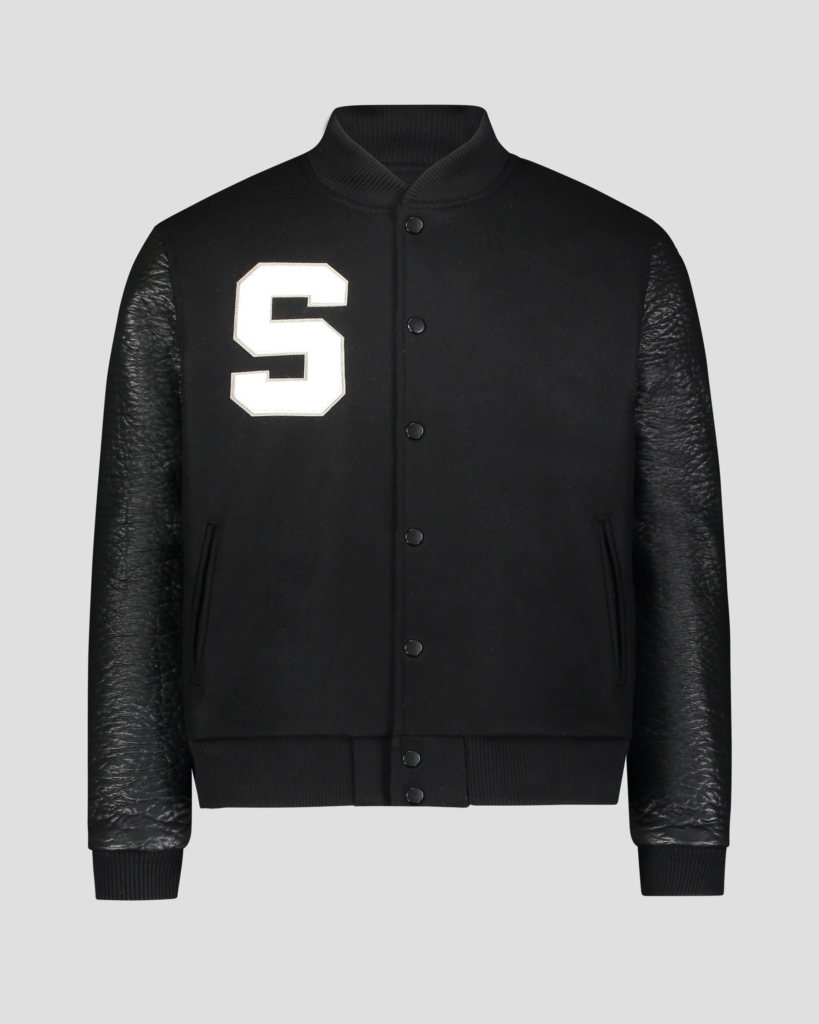Southern Gents Black Stealth Varsity Jacket 