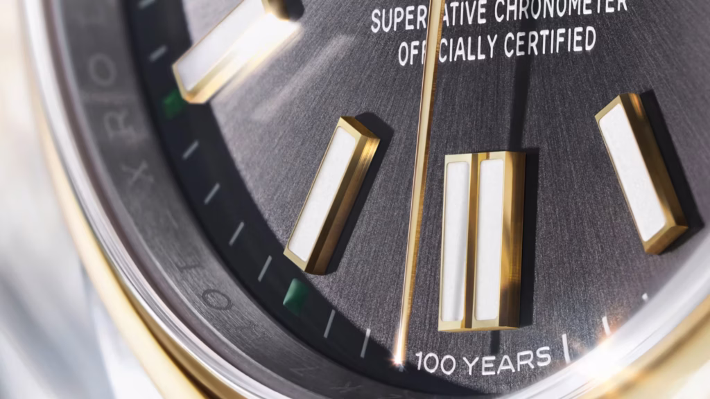 Rolex Oyster Perpetual 41 in yellow Rolesor with slate dial and 100 years anniversary details