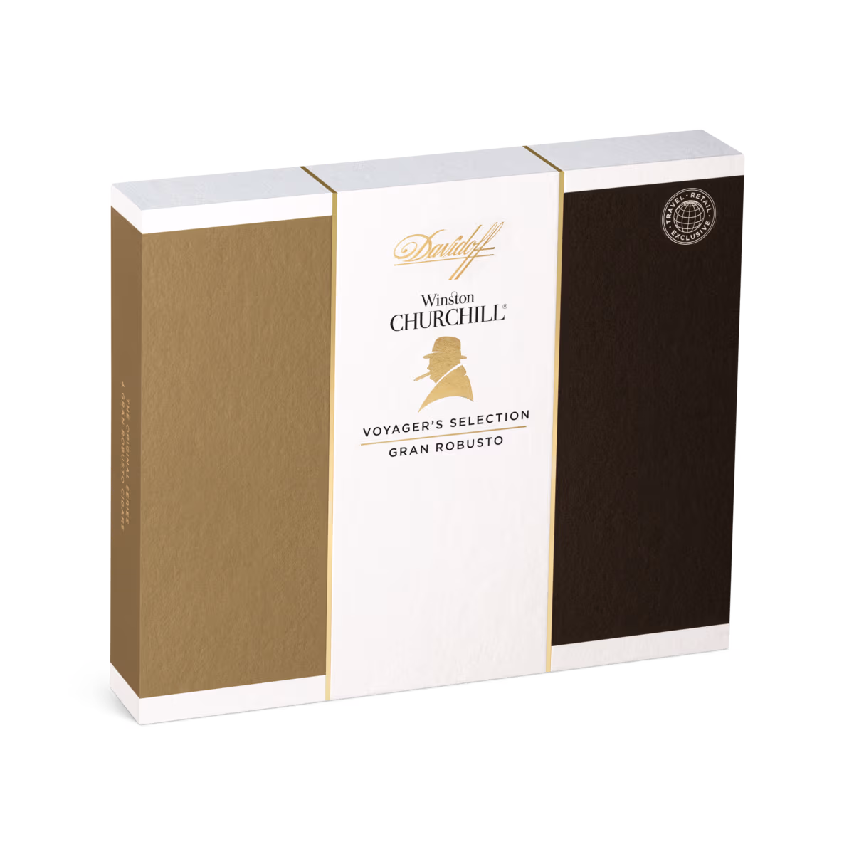 Davidoff Voyager’s Selection Winston Churchill box with cigars displayed