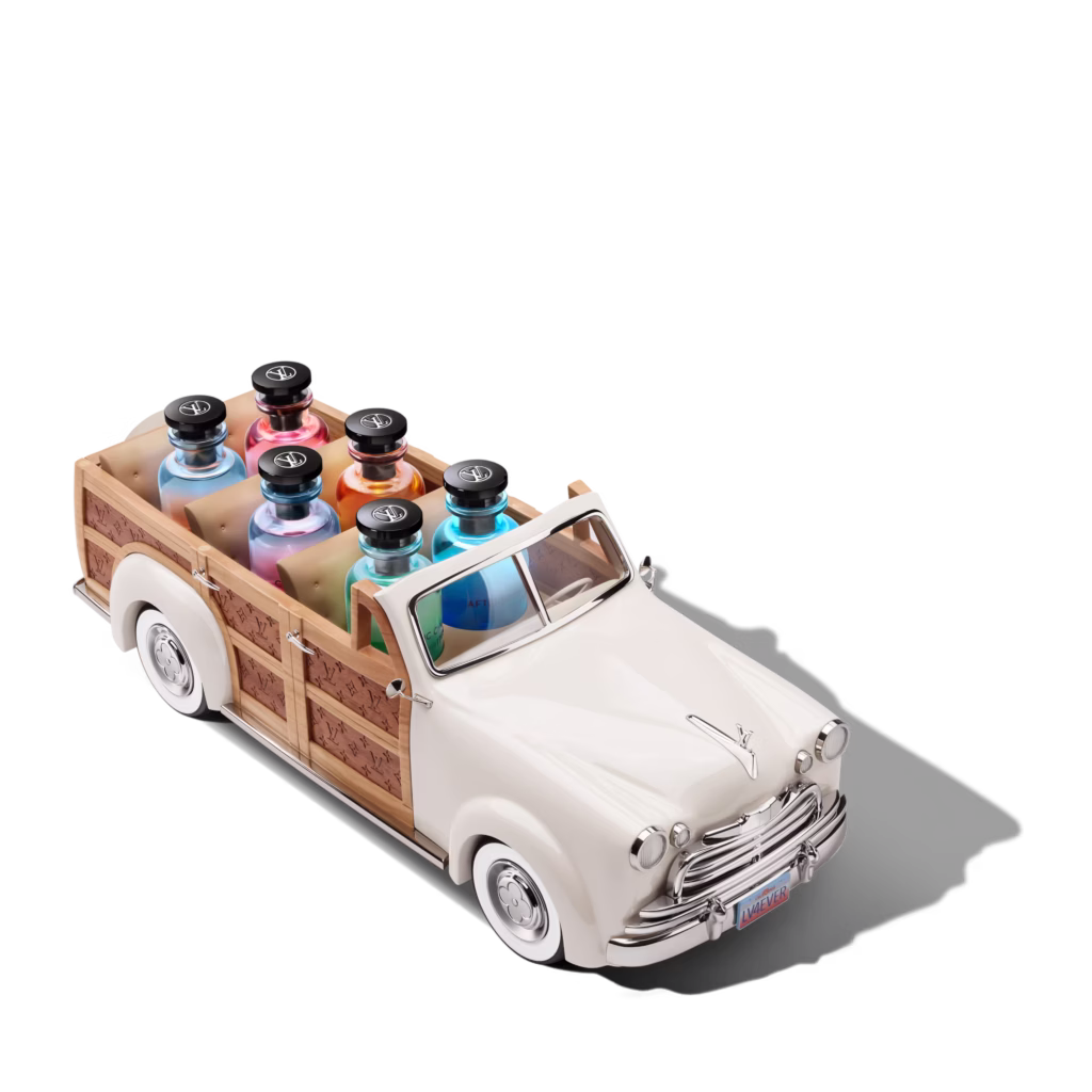 Louis Vuitton Woody Wagon designed with Alex Israel for the Maison’s Cologne Perfumes collection